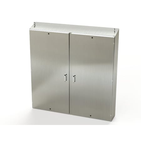 Saginaw Control & Engineering 3 Point Latch with Padlock Handle Electrical Enclosures, 72 in H, 12 in D, 72 in W SCE-72EL7212SSST